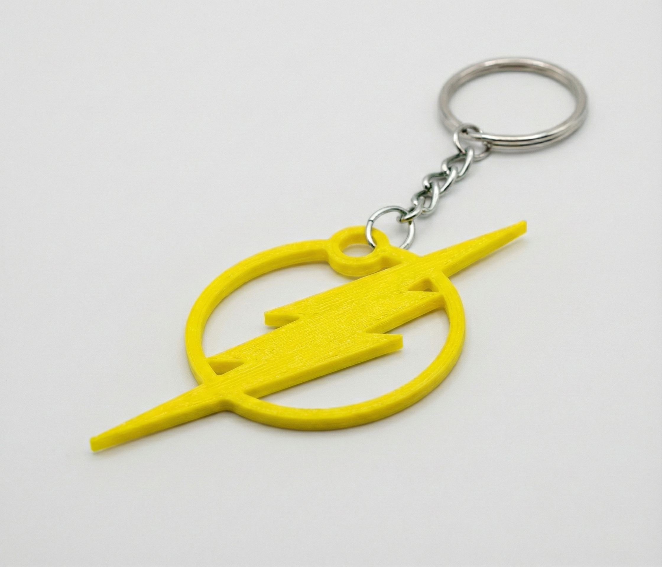 Portachiavi The Flash Logo 3D - Gadget Velocista Scarlatto Giallo Brillante