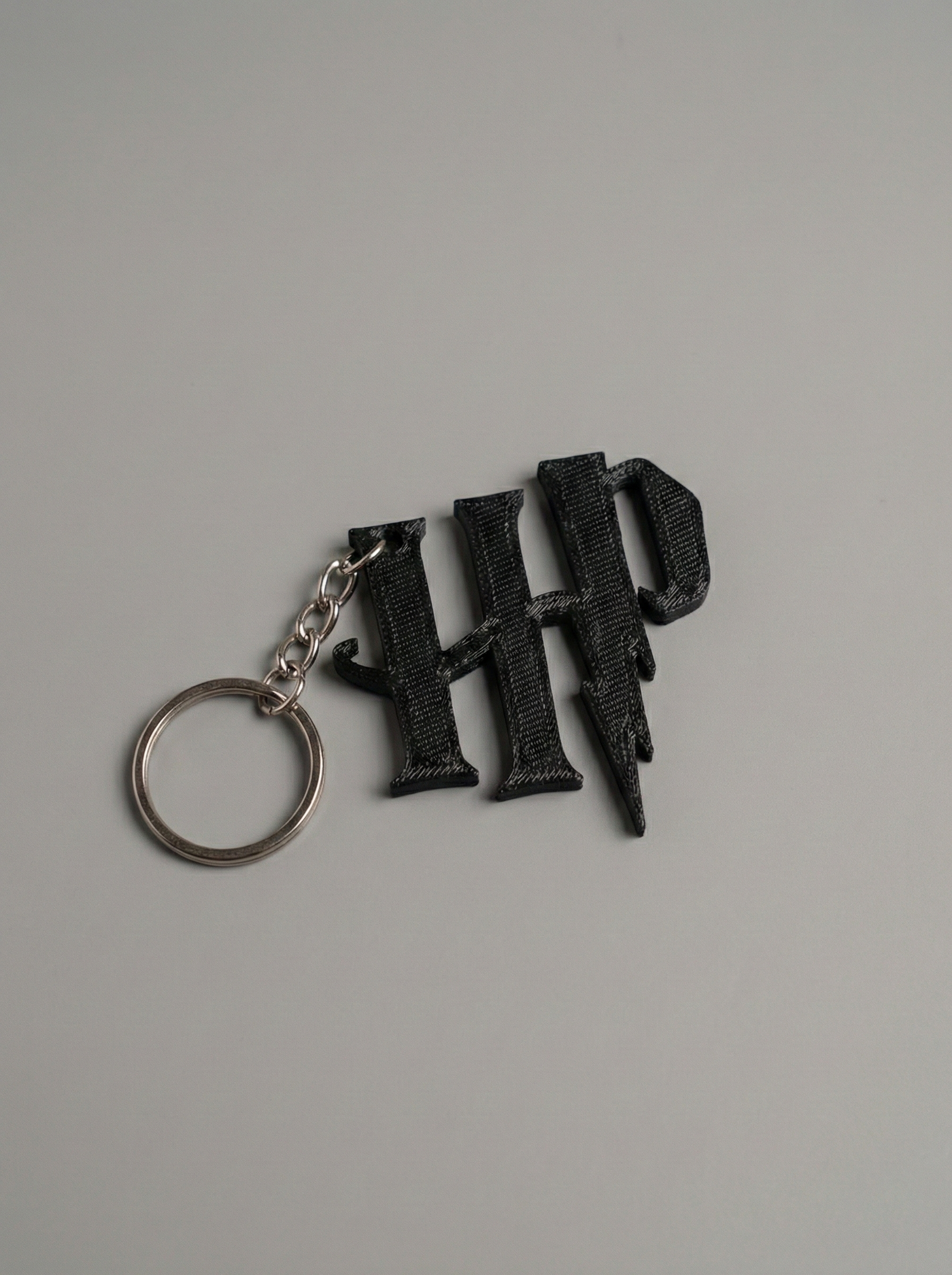 Portachiavi Harry Potter 'HP' Logo - Stampa 3D Nero